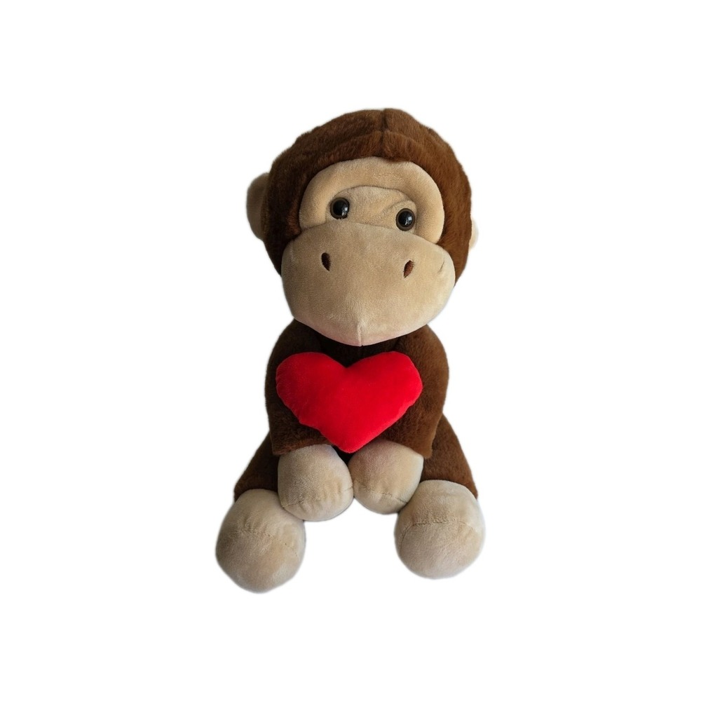 Animal Adventure Monkey With Heart Soft Plush Stuffed Animal - 12"